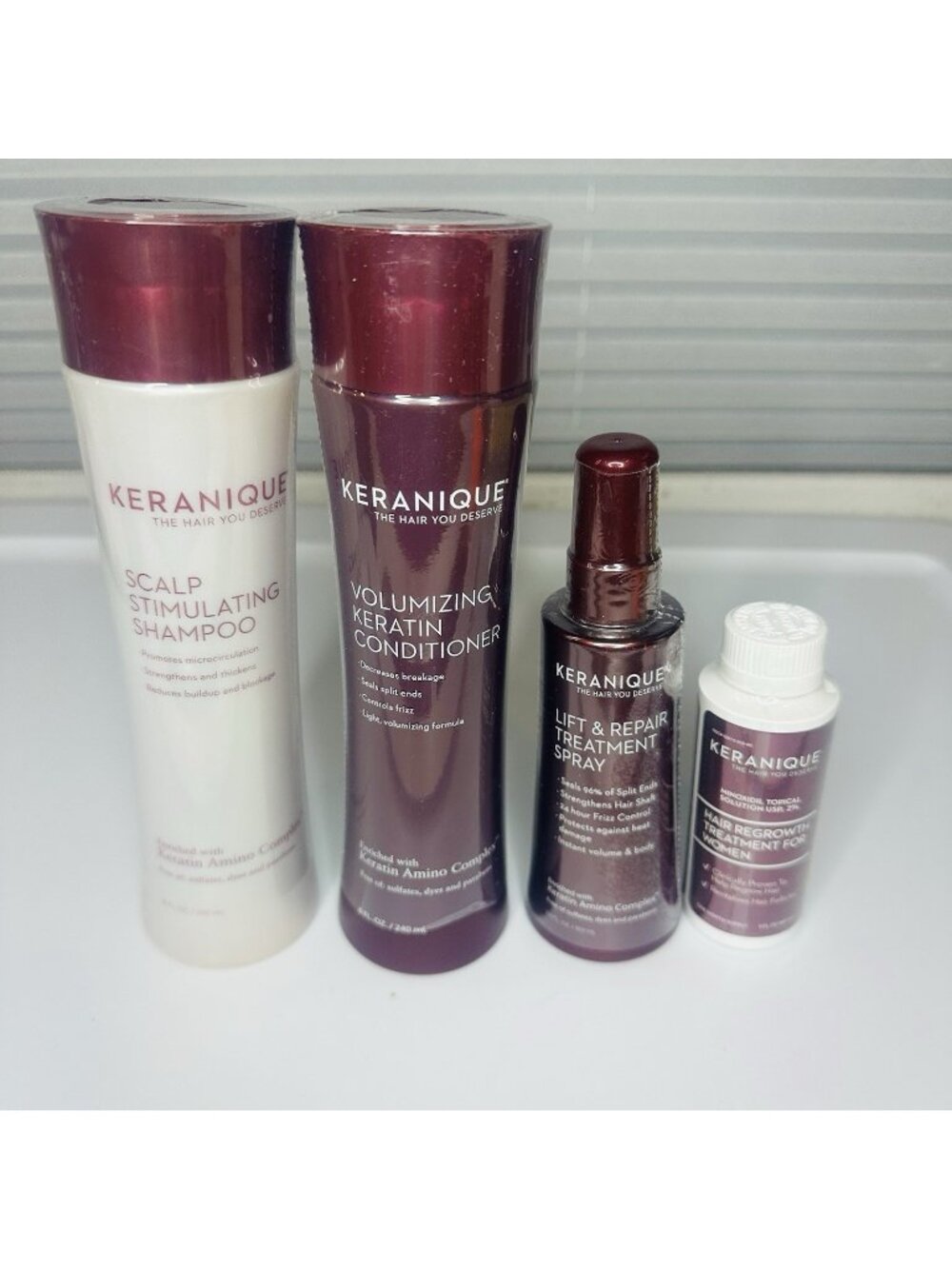 Keranique Hair Care Set Shampoo Conditioner Lift Repair Regrowth Treatment NEW